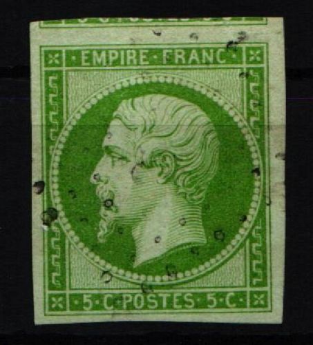 Frankreich 11 a gestempelt breit bis überrandig, Pracht #KH061