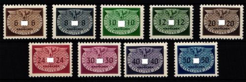 Generalgouvernement Dienstmarken 16-24 postfrisch #KH959