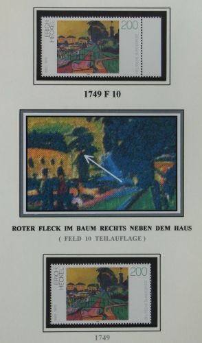 Bund 1749 F10 postfrisch Plattenfehler #KB449