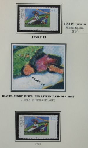 Bund 1749 F13 postfrisch Plattenfehler #KB450