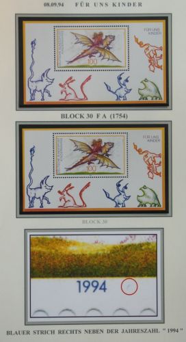 Bund Block 30 postfrisch Plattenfehler #KB451