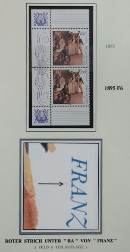 Bund 1895 F6 postfrisch Plattenfehler #KB456