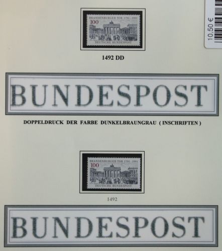 Bund 1492 postfrisch Doppeldruck #KB464
