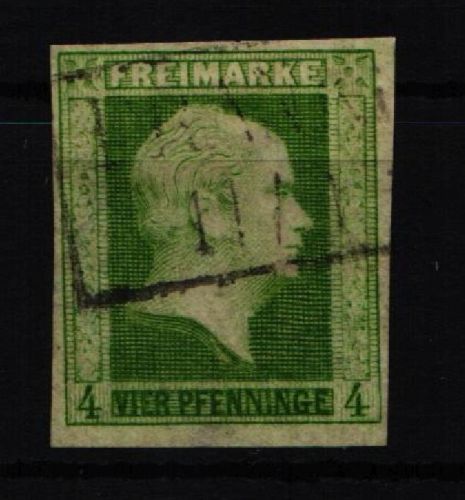 Preußen 5 gestempelt sauber geschnitten #KI700