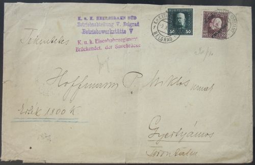 Österreich Feldpost Allgemeine Ausgabe 15, 38 auf Brief #KI295