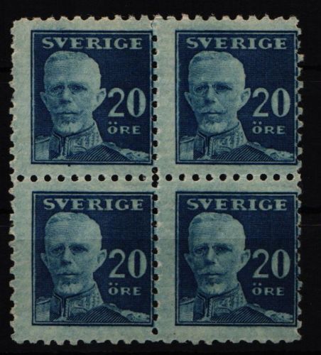 Schweden 129 B W und 129 B Z postfrisch als Vierereinheit #KF118