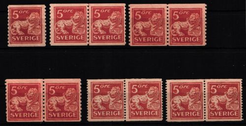 Schweden Los 174 verschiedene Typen und Wasserzeichen postfrisch #KF126