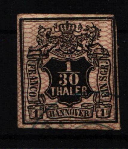 Hannover 10 akzeptabel geschnitten gestempelt leichte Mängel #KI707