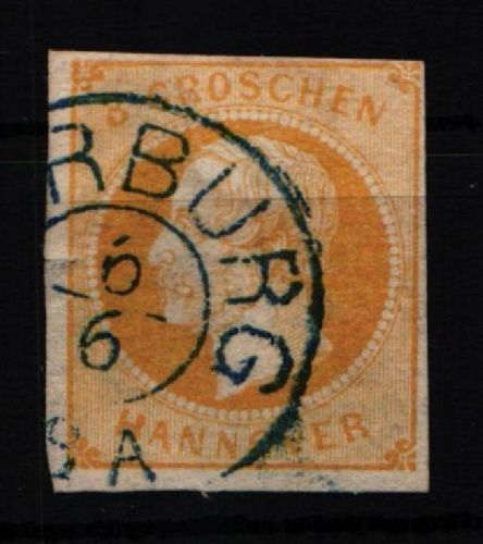Hannover 16 gestempelt Mängel, seitlich eingerissen #KI726