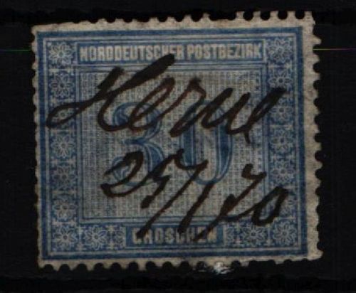 Norddeutscher Bund 26 gestempelt Federzugentwertung, leichte Mängel #KI753