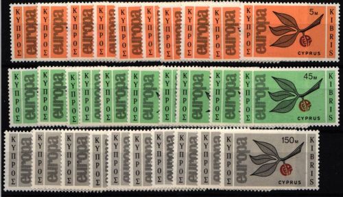 Zypern 10 x 258-260 postfrisch CEPT (Katalog 350,-€) #JU935