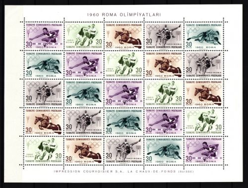 Türkei 1769-1773 postfrisch als Zd-Bogen, Olympische Spiele #JV035
