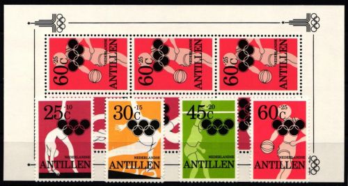Niederländische Antillen 425-428 und Block 14 postfrisch #KM023
