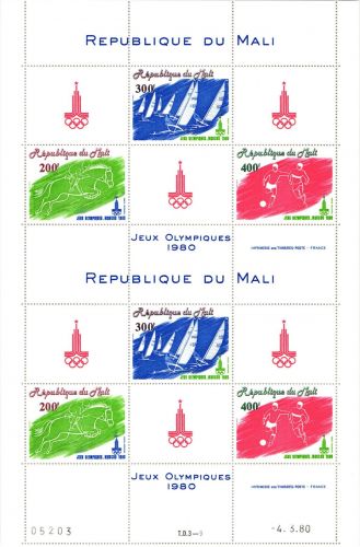 Mali 755-757 postfrisch als Kleinbogen #KM045