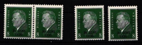 Deutsches Reich 444 mit Falz kleines Lot von 4 Stück #KL412