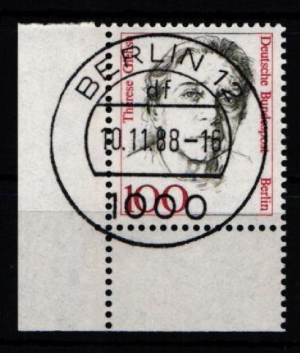 Berlin 825 gestempelt vom Eckrand #KL442