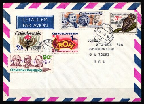 Tschechoslowakei 2877 gestempelt auf Brief, Eulen #KJ386