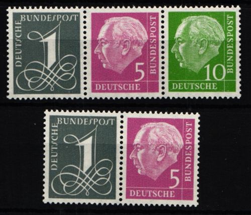 BRD Bund Zd W 17 Y II-W 18 Y II postfrisch geprüft Schlegel BPP #KO540