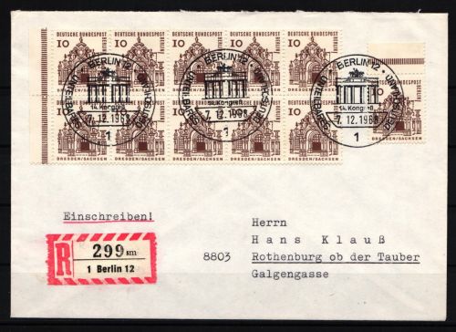 Berlin H-Blatt 12 gestempelt auf Brief mit Sonderstempel #KO548