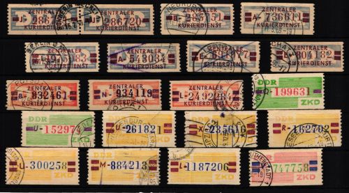 DDR Dienstmarken Lot gestempelt alle geprüft #KR280