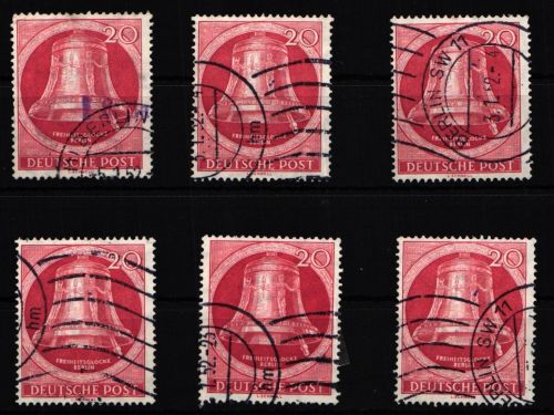 Berlin 6x 84 gestempelt #KR291