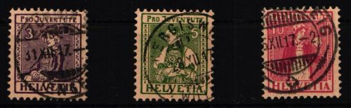 Schweiz 133-135 gestempelt Rundstempel #KR350