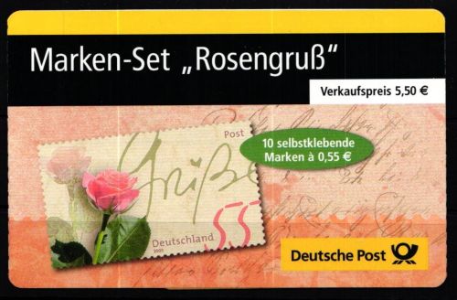 BRD Bund MH 51 postfrisch Markenheftchen / Rosengruß #KR634