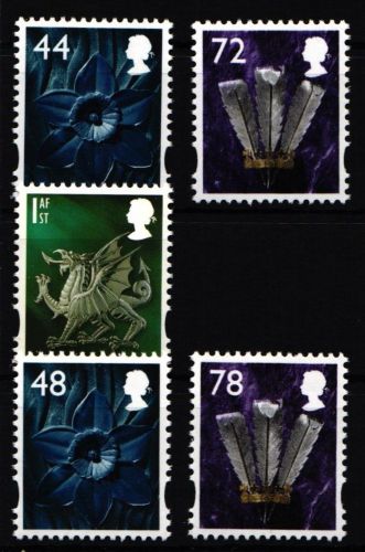 Großbritannien Regional Issues - Wales 89-93 postfrisch #KQ527