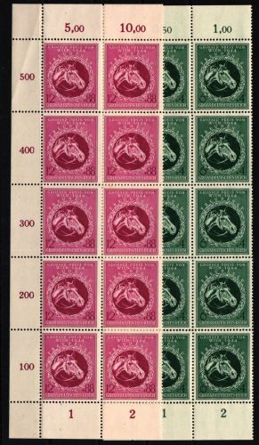 Deutsches Reich 900-901 postfrisch als 10er Streifen vom Eckrand #KQ586