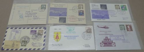 Berlin Lot Helikopterpost auf Brief 6 Belege #IM796