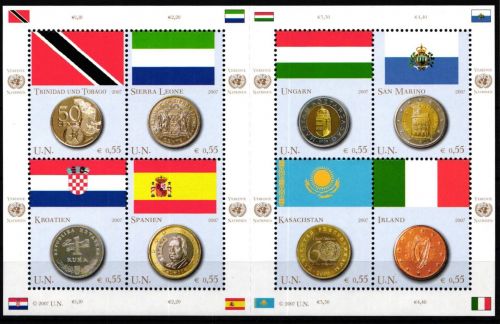 UNO Wien 489-496 postfrisch als Kleinbogen #KR906