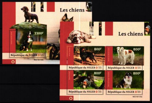 Niger Block 970 + 6361-6364 postfrisch als ZD-Bogen, Hunde #JV964