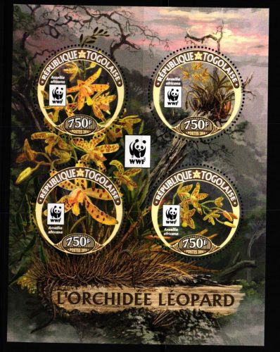 Togo 7699-7702 postfrisch als Kleinbogen, Orchideen #JV442