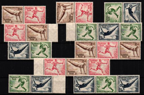 Deutsches Reich SK 27- W 110 postfrisch Olympia Zusammendrucke komplett #JD022