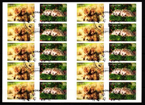 BRD Bund 3053-3054 gestempelt als Folienblatt #KU851