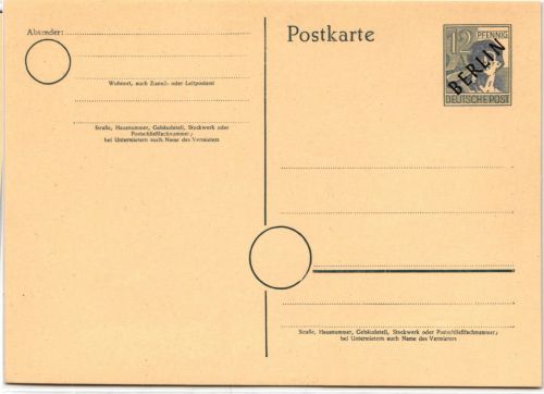 Berlin P 2d als Ganzsache ungebraucht #KT666