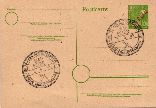 Berlin P 3 als Ganzsache mit Sonderstempel #KT682