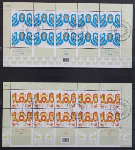 Schweiz 1954-1955 gestempelt Kleinbogen #KR059