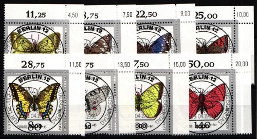 Berlin 1512-1519 gestempelt KBWZ, Vollstempel, Originalgummi #KU422