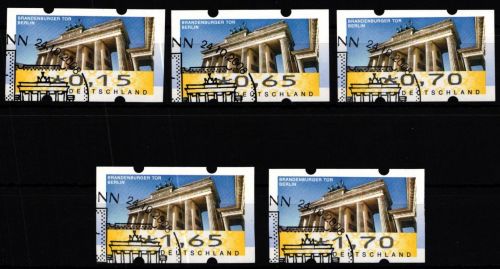 BRD Automatenmarken 6 VS 1 gestempelt Ersttagsstempel Sonderstempel #KU475