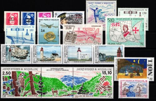 Saint-Pierre und Miquelon Jahrgang 1992 mit 630-647 postfrisch #KV056