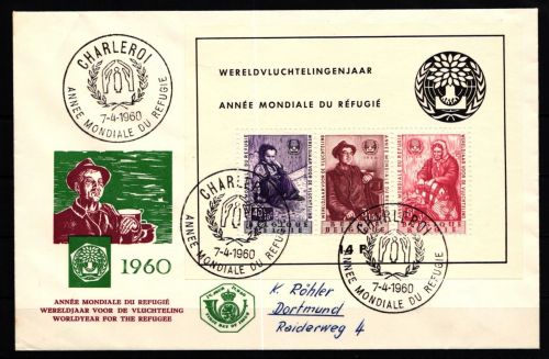 Belgien Block 25 gestempelt als FDC #KV954