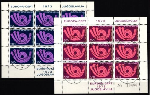 Jugoslawien Kleinbogensatz 1507-1508 gestempelt Cept #KS275