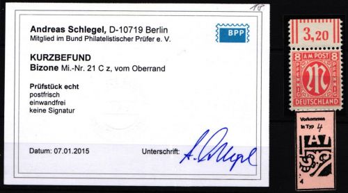 Bi-Zone 21 Cz postfrisch
