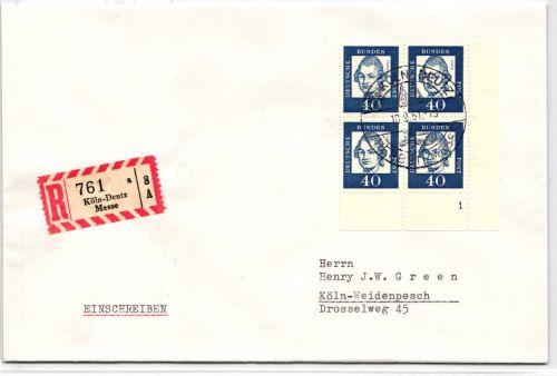 BRD Bund 355 FN auf Brief 2 Paare, Formnummer 1 #KW711