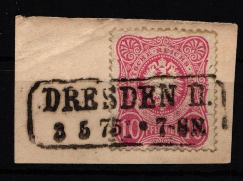 Deutsches Reich 33 a gestempelt Sachsen-Stempel, geprüft Wiegand BPP #KW895