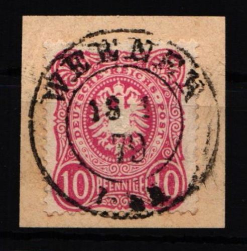 Deutsches Reich 33 a gestempelt Preußen-Stempel, geprüft Wiegand BPP #KW921