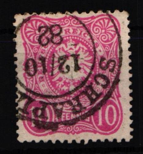 Deutsches Reich 41 a gestempelt Preußen-Stempel, geprüft Wiegand BPP #KW956