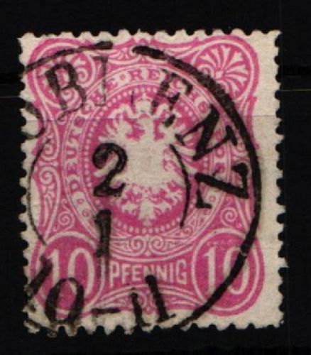 Deutsches Reich 41 ab gestempelt Preußen-Stempel, geprüft Wiegand BPP #KW963