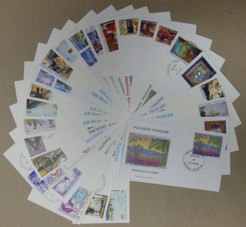 Französisch Polynesien Lot FCD gestempelt 25 Stück #IM833